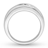 Thumbnail Image 2 of Previously Owned Men's Diamond Band 1/2 ct tw Round-cut 10K White Gold