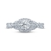 Thumbnail Image 1 of Previously Owned Monique Lhuillier Bliss Diamond Engagement Ring 1-1/8 ct tw Round & Marquise-cut 18K White Gold