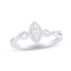 Thumbnail Image 0 of Previously Owned Multi-Diamond Marquise Promise Ring 1/10 ct tw Baguette & Round-cut Sterling Silver