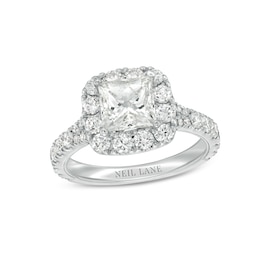 Previously Owned Neil Lane Diamond Engagement Ring 2-5/8 ct tw Princess/Round 14K White Gold