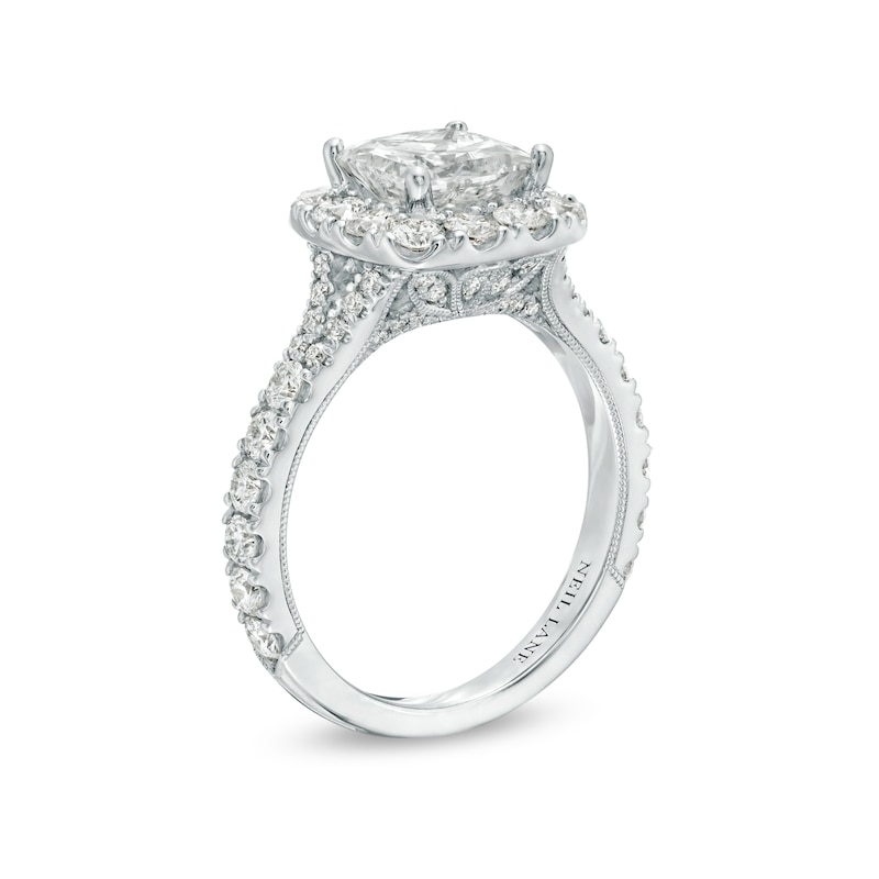 Main Image 4 of Previously Owned Neil Lane Diamond Engagement Ring 2-5/8 ct tw Princess/Round 14K White Gold