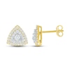 Thumbnail Image 3 of Previously Owned Diamond Stud Earrings 1/2 ct tw Round-cut 10K Yellow Gold