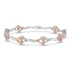Thumbnail Image 0 of Previously Owned Joining Hearts Diamond Bracelet 1/3 ct tw 10K Rose Gold & Sterling Silver 7.25"