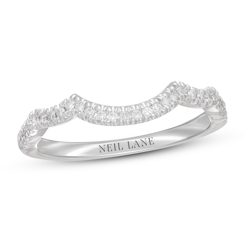 Previously Owned Neil Lane Diamond Wedding Band 1/8 ct tw Round-cut 14K White Gold