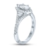 Thumbnail Image 2 of Previously Owned Monique Lhuillier Bliss Diamond Engagement Ring 1-1/2 ct tw Marquise, Pie & Round-Cut 18K White Gold