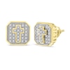 Thumbnail Image 1 of Previously Owned Men's Diamond Cross Stud Earrings 1/4 ct tw Round-cut 10K Yellow Gold