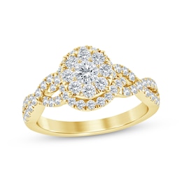 Previously Owned Diamond Engagement Ring 1 ct tw Round-cut 14K Yellow Gold