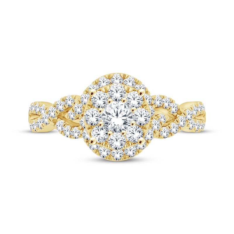 Main Image 3 of Previously Owned Diamond Engagement Ring 1 ct tw Round-cut 14K Yellow Gold