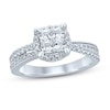 Thumbnail Image 1 of Previously Owned Diamond Engagement Ring 1 ct tw Princess & Round 14K White Gold