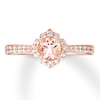 Thumbnail Image 1 of Previously Owned Morganite Engagement Ring 1/3 ct tw Diamonds 14K Rose Gold