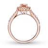 Thumbnail Image 2 of Previously Owned Morganite Engagement Ring 1/3 ct tw Diamonds 14K Rose Gold