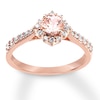 Thumbnail Image 4 of Previously Owned Morganite Engagement Ring 1/3 ct tw Diamonds 14K Rose Gold