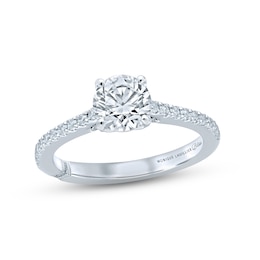 Previously Owned Monique Lhuillier Bliss Diamond Engagement Ring 1-1/3 ct tw Round-cut 18K White Gold