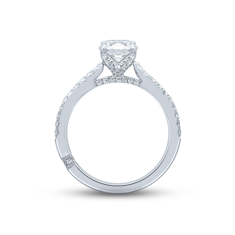 Main Image 4 of Previously Owned Monique Lhuillier Bliss Diamond Engagement Ring 1-1/3 ct tw Round-cut 18K White Gold