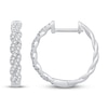 Thumbnail Image 1 of Previously Owned Circle of Gratitude Diamond Hoop Earrings 1/5 ct tw Round-cut 10K White Gold