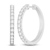 Thumbnail Image 1 of Previously Owned Diamond Hoop Earrings 1 ct tw Round-Cut 10K White Gold