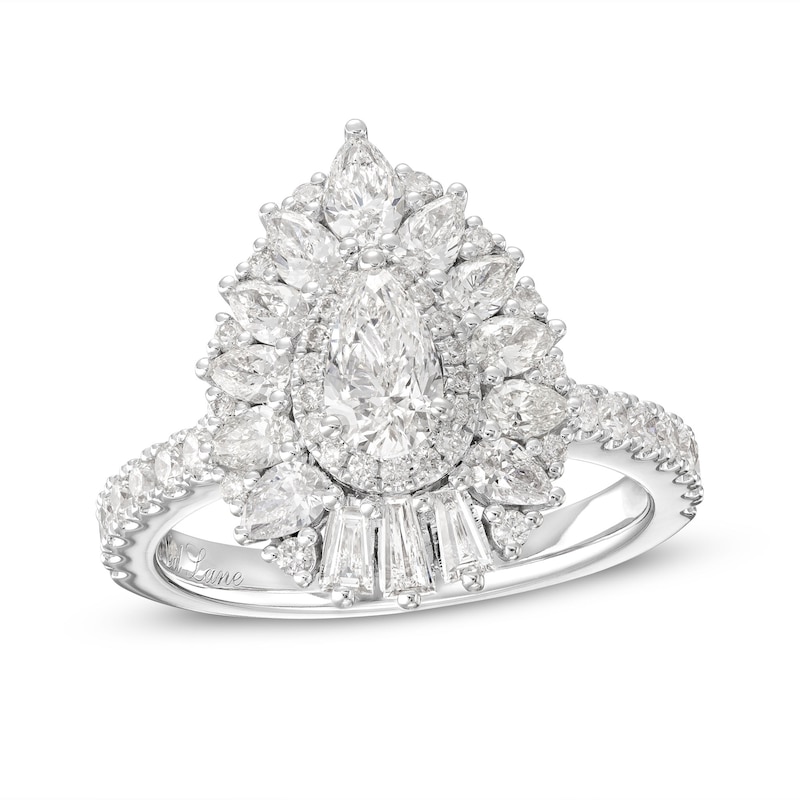 Main Image 1 of Previously Owned Neil Lane Pear-Shaped Diamond Engagement Ring 1-7/8 ct tw 14K White Gold