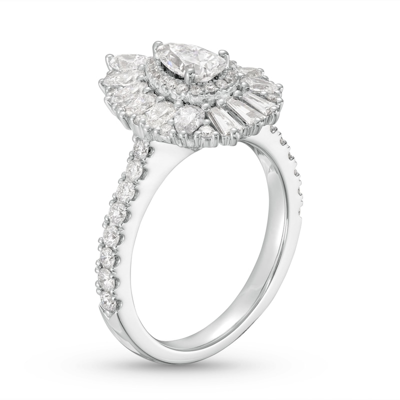 Main Image 2 of Previously Owned Neil Lane Pear-Shaped Diamond Engagement Ring 1-7/8 ct tw 14K White Gold