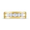 Thumbnail Image 3 of Previously Owned Men's THE LEO Diamond Wedding Band 1 ct tw Round-cut 14K Yellow Gold