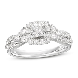 Previously Owned THE LEO Diamond Engagement Ring 1-1/8 ct tw Diamonds 14K White Gold