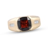 Thumbnail Image 1 of Previously Owned Men's Garnet & Diamond Ring 10K Yellow Gold