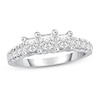 Thumbnail Image 1 of Previously Owned Three-Stone Diamond Engagement Ring 1-1/2 ct tw Princess/Round 10K White Gold