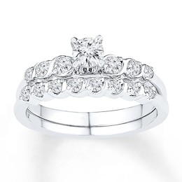 Previously Owned Diamond Bridal Set 1/2 carat tw 10K White Gold