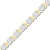 Thumbnail Image 2 of Previously Owned Diamond Bracelet 1/2 ct tw Round-cut Sterling Silver & 10K Yellow Gold 7.5&quot;