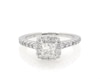 Thumbnail Image 1 of Previously Owned Princess-Cut Diamond Halo Engagement Ring 1-1/6 ct tw 14K White Gold