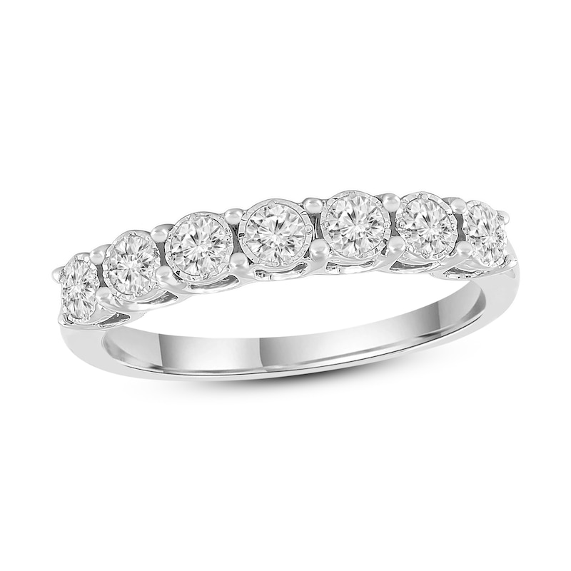 Main Image 1 of Previously Owned Diamond Anniversary Ring 1/2 ct tw Round-Cut 14K White Gold