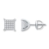 Thumbnail Image 0 of Previously Owned Men's Diamond Stud Earrings 1/4 ct tw Round-cut 10K White Gold