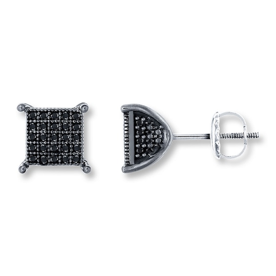 black diamond earrings for men