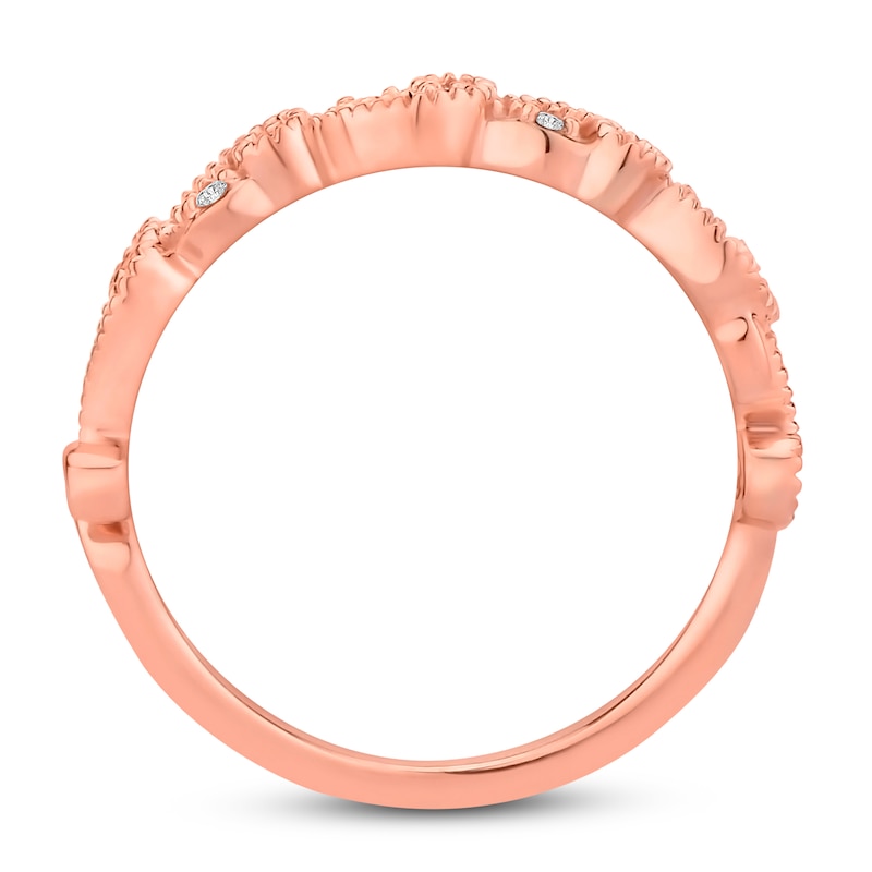 Previously Owned Diamond Wedding Band 1/15 ct tw Round-cut 14K Rose Gold