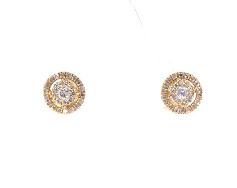 Main Image 1 of Previously Owned Diamond Stud Earrings 1/2 ct tw Round-Cut 10K Yellow Gold