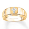 Thumbnail Image 1 of Previously Owned Men's Cross Ring 1/20 ct tw Diamonds 10K Yellow Gold