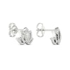 Thumbnail Image 3 of Previously Owned By Women For Women Diamond Lotus Earrings 1/4 ct tw Round-cut 10K White Gold