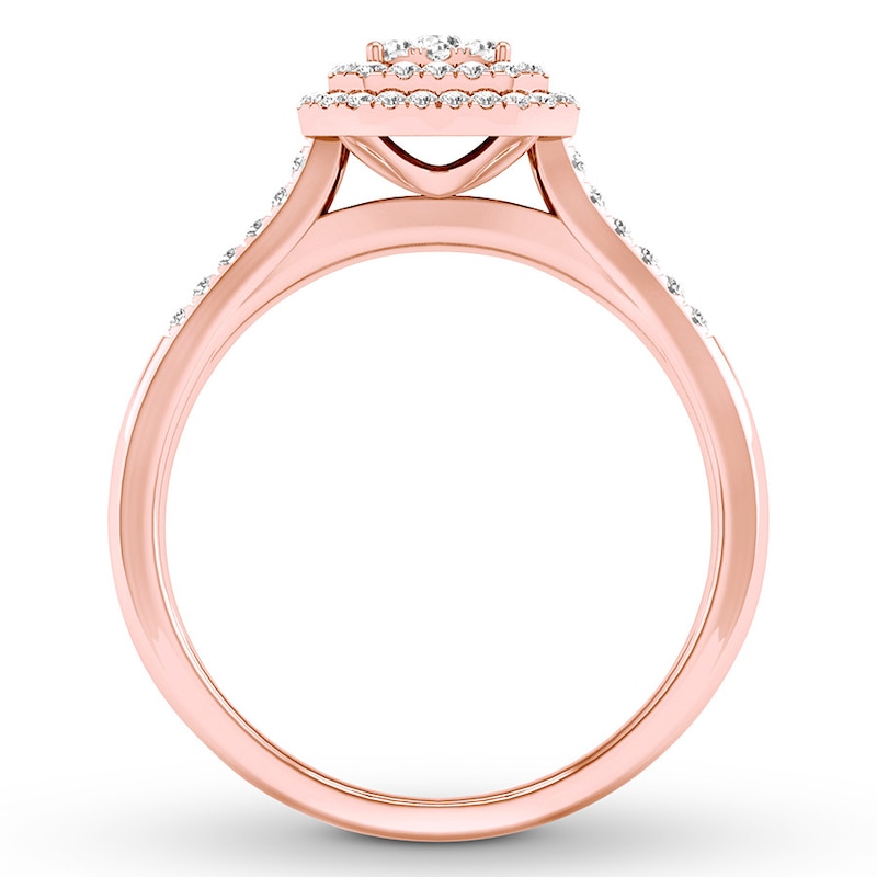 Main Image 2 of Previously Owned Diamond Engagement Ring 1/4 ct tw Round-cut 10K Rose Gold