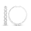 Thumbnail Image 3 of Previously Owned Diamond Twist Hoop Earrings 2 ct tw 10K White Gold