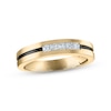 Thumbnail Image 1 of Previously Owned Men's Diamond Wedding Band 1/3 ct tw Square-cut 10K Yellow Gold