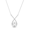 Thumbnail Image 1 of Previously Owned Love Entwined Diamond Necklace 1/5 ct tw Round-cut Sterling Silver 18&quot;