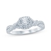 Thumbnail Image 1 of Previously Owned Diamond Twist Engagement Ring 1/2 ct tw Round-cut 10K White Gold