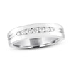 Thumbnail Image 0 of Previously Owned Men's THE LEO Diamond Wedding Band 1/3 ct tw Round-cut 14K White Gold