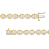 Thumbnail Image 1 of Previously Owned Diamond Infinity Bracelet 1 ct tw Baguette & Round-cut 10K Yellow Gold 7"