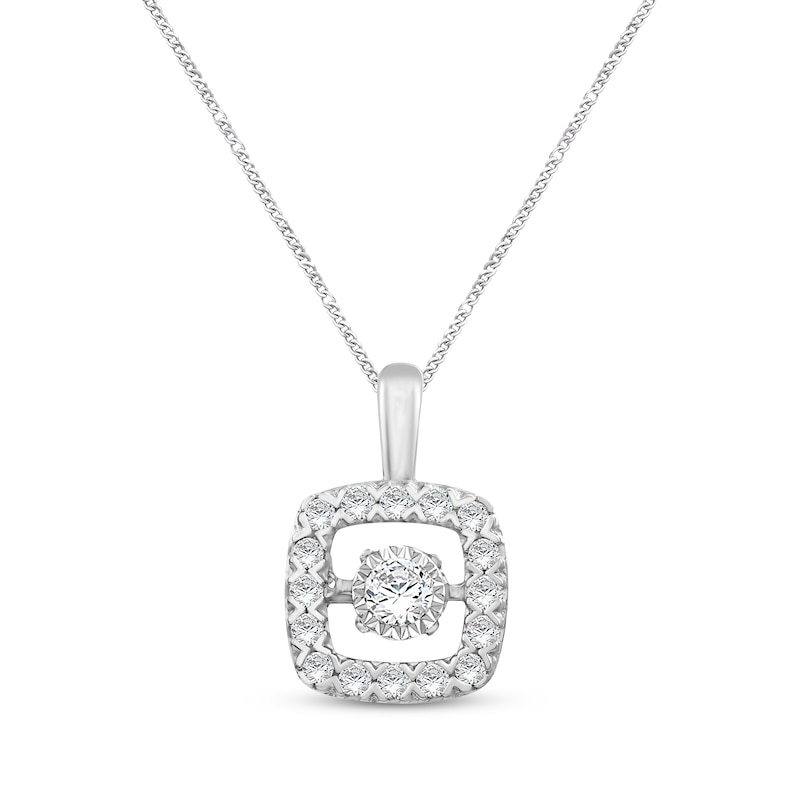 Main Image 1 of Previously Owned Unstoppable Love Diamond Necklace 5/8 ct tw Round-Cut 10K White Gold 19&quot;