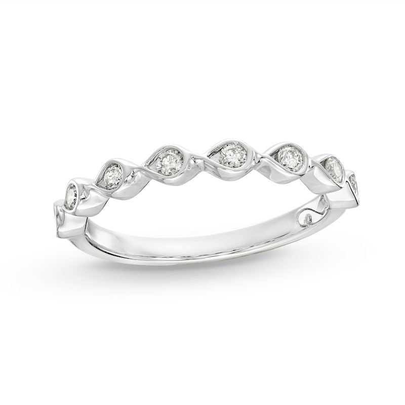 Main Image 1 of Previously Owned Every Moment Diamond Infinity Band 1/4 ct tw 14K White Gold