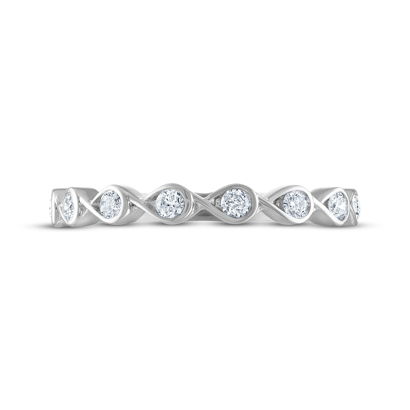 Main Image 3 of Previously Owned Every Moment Diamond Infinity Band 1/4 ct tw 14K White Gold