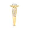 Thumbnail Image 1 of Previously Owned Multi-Diamond Center Engagement Ring 1 ct tw Round-cut 10K Two-Tone Gold