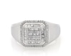 Thumbnail Image 0 of Previously Owned Men's Diamond Ring 1/2 ct tw Baguette & Round-cut 10K White Gold
