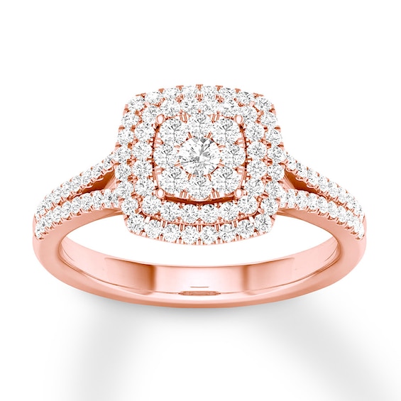 Previously Owned Diamond Engagement Ring 3/ ct tw Round-cut 10K Rose Gold