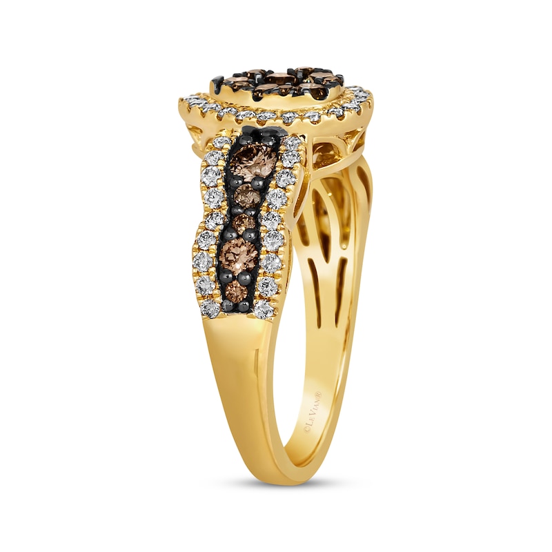 Previously Owned Le Vian Chocolate Waterfall Diamond Ring 1 ct tw 14K Honey Gold
